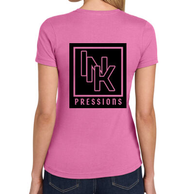 Ladies Soft Style T-Shirt / Black Print Thumbnail