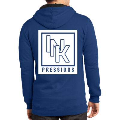 Mens Zip Up / White Print  Thumbnail