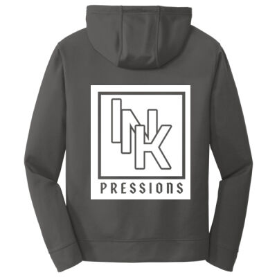 Mens Performance Hoodie / White Print Thumbnail