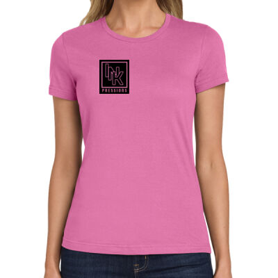 Ladies Soft Style T-Shirt / Black Print / Left  Chest Thumbnail